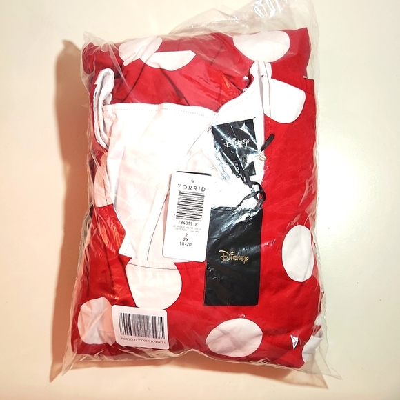 ♥️NWT VINTAGE TORRID DISNEY MINNIE MOUSE PUFF SLEEVE HALLOWEEN COSTUME DRESS 2X - Picture 3 of 11